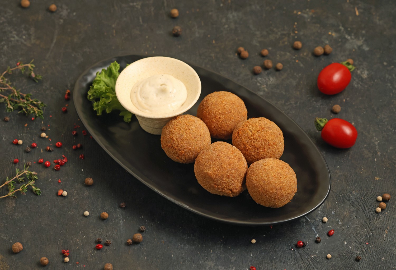 Жареные сырные шарики 